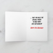 ケープスーパーヒーロー孫8誕生日 カード (内部)