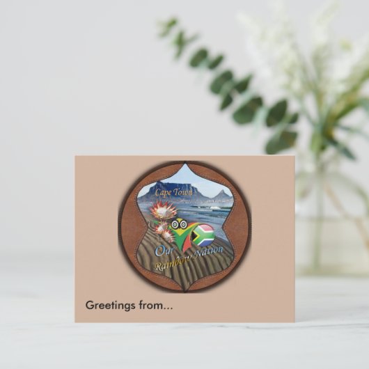 ケープタウンからの挨拶 ポストカード (スタンド正面)