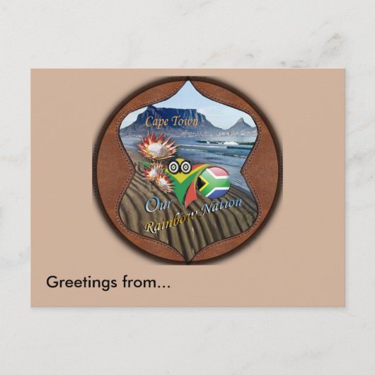 ケープタウンからの挨拶 ポストカード (正面)