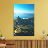 ケープタウンのケーブルカー キャンバスプリント (インサイチュ (リビング))