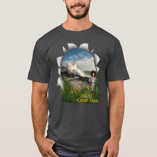 ケープタウンの南アフリカファッションの少女 Tシャツ (正面)