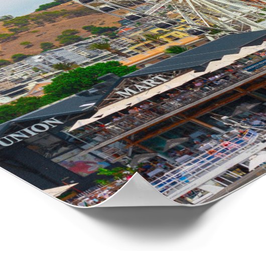 ケープタウンウォーターフロントエリアシティスケープ南アフリカ ポスター (角)