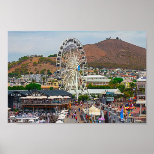 ケープタウンウォーターフロントエリアシティスケープ南アフリカ ポスター (正面)