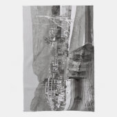 ケープタウンウォーターフロントテーブルマウンテンサウスアフリカ キッチンタオル (縦)