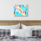 ケープタウンカラフルハウシズボーカップ通り キャンバスプリント (インサイチュ (寝室))