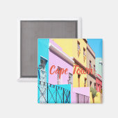 ケープタウンカラフルハウズ通りビューマグネット マグネット (正面/裏面)