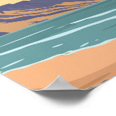 ケープタウンサウスアフリカトラベルプレイスイラストレーション ポスター (角)