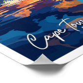 ケープタウンサウスアフリカトラベルヴィンテージイラストレーション ポスター (角)