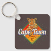 ケープタウンサウスアフリカレトロレオパードヴィンテージ キーホルダー (正面)