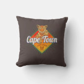 ケープタウンサウスアフリカレトロレオパードヴィンテージ クッション (正面)