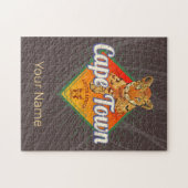 ケープタウンサウスアフリカレトロレオパードヴィンテージ ジグソーパズル (横)