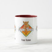 ケープタウンサウスアフリカレトロレオパードヴィンテージ マグカップ (中央)