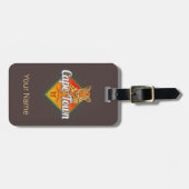 ケープタウンサウスアフリカレトロレオパードヴィンテージ ラゲッジタグ (正面横)