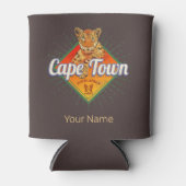 ケープタウンサウスアフリカレトロレオパードヴィンテージ 缶クーラー (正面)