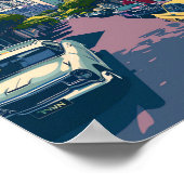 ケープタウンサウスアフリカヴィンテージトラベルイラストレーション ポスター (角)