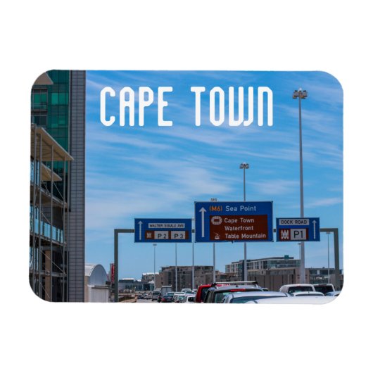 ケープタウンシティスケープ交通通り南アフリカ マグネット (横)