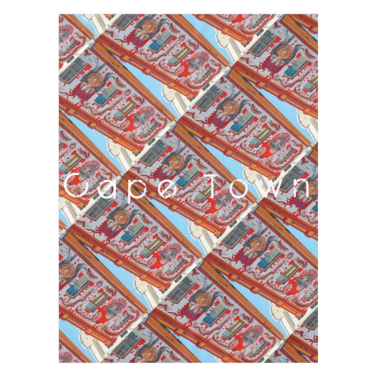 ケープタウンシティスケープ通り南アフリカ テーブルクロス (正面)