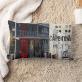 ケープタウンシティスケープ通り南アフリカ ランバークッション (ブランケット)