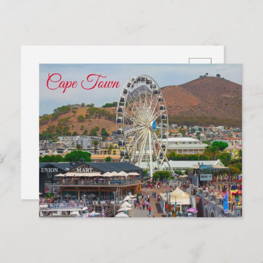 ケープタウンテーブルマウンテンウォーターフロントシティスケープ ポストカード (正面/裏面)