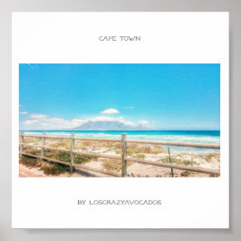 ケープタウンテーブルマウンテンビーチ海ビューポスター ポスター