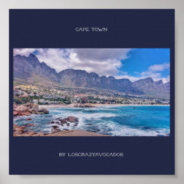 ケープタウンテーブルマウンテンビーチ海ビューポスター ポスター