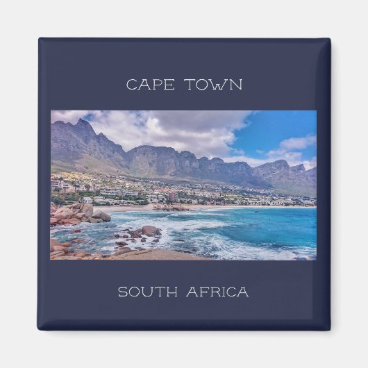 ケープタウンテーブルマウンテンビーチ海ビュー マグネット (正面)
