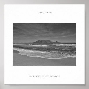 ケープタウンテーブルマウンテンビーチ海ポスター ポスター