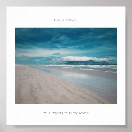 ケープタウンテーブルマウンテンビーチ海ポスター ポスター (正面)