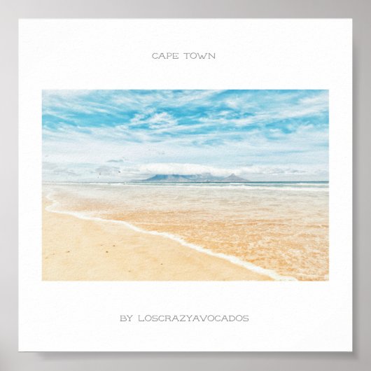 ケープタウンテーブルマウンテンビーチ海ポスター ポスター (正面)
