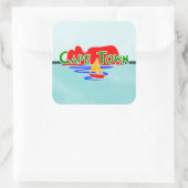 ケープタウンテーブルマウンテンブルースクエアステッカー スクエアシール (バッグ)