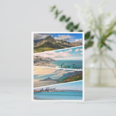 ケープタウンテーブルマウンテン海コラージュ ポストカード (スタンド正面)