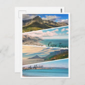 ケープタウンテーブルマウンテン海コラージュ ポストカード (正面/裏面)