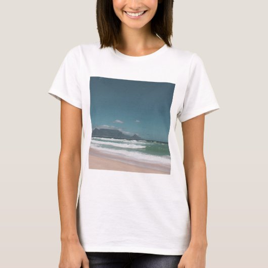 ケープタウンテーブルマウンテン海 Tシャツ (正面)
