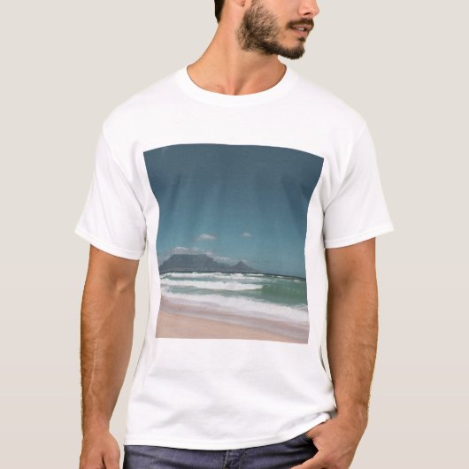 ケープタウンテーブルマウンテン海 Tシャツ (正面)