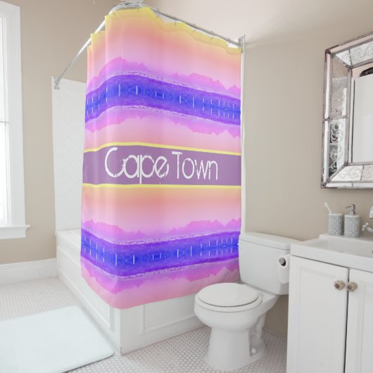 ケープタウンテーブルマウンテンZA南アフリカ シャワーカーテン (インサイチュ)