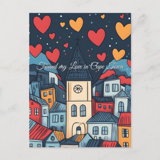 ケープタウンバレンタインデーに恋を見つけた ポストカード (正面)