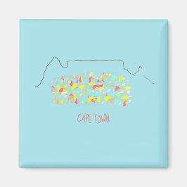 ケープタウンファンキーテーブルマウンテンカラフルマグネット マグネット