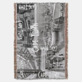 ケープタウンモノクロシティスケープ建築 スローブランケット (正面縦)