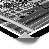 ケープタウンモノクロシティスケープ通りライフスタイル ポスター (角)