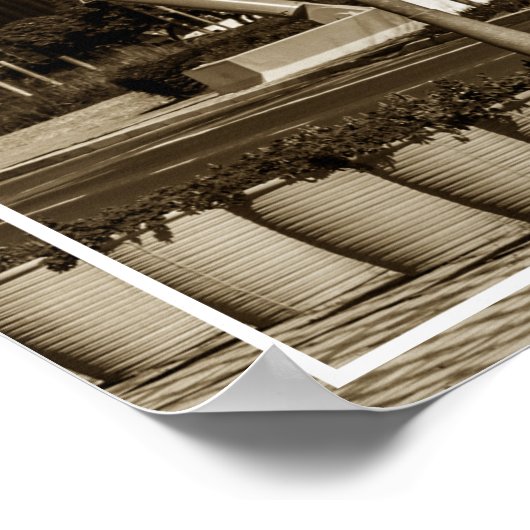 ケープタウンモノクロシティスケープ通りライフスタイル ポスター (角)