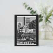 ケープタウンモノクロシティスケープ通りライフスタイル ポストカード (スタンド正面)