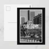 ケープタウンモノクロシティスケープ通りライフスタイル ポストカード (正面/裏面)