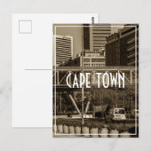ケープタウンモノクロシティスケープ通りライフスタイル ポストカード (正面/裏面)