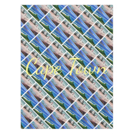 ケープタウンライオンの南アフリカ首部コラージュ テーブルクロス