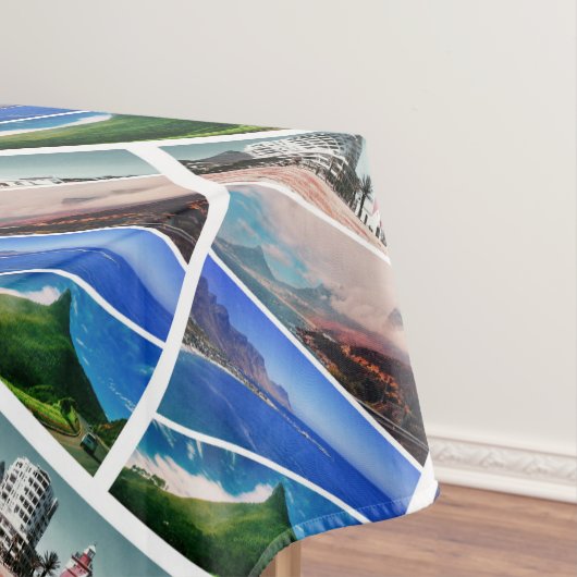 ケープタウンライオンの南アフリカ首部コラージュ テーブルクロス (インサイチュ)