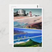 ケープタウンライオンの南アフリカ首部コラージュ ポストカード (正面/裏面)