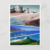 ケープタウンライオンの南アフリカ首部コラージュ ポストカード (正面)