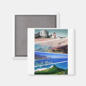 ケープタウンライオンの頭部ランドスケープのコラージマグネット マグネット (正面/裏面)