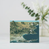 ケープタウン上空の衛星画像付きポストカード ポストカード (スタンド正面)