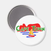 ケープタウン南アフリカのテーブルマウンテンラウンドマグネット マグネット (正面/裏面)